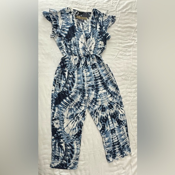 Coco+Carmen Brand New Blue Tie Dye Women’s Jumpsuit Size L/XL - Picture 3 of 15
